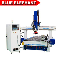 9kw HSD refrigerado a ar eixo rotativo cnc router 1530 atc 4 eixos madeira de azul ELEFANTE